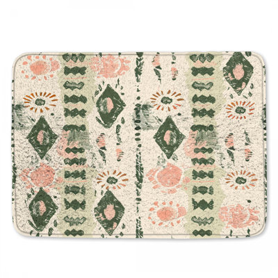 Tapis de bain à motif tribal abstrait