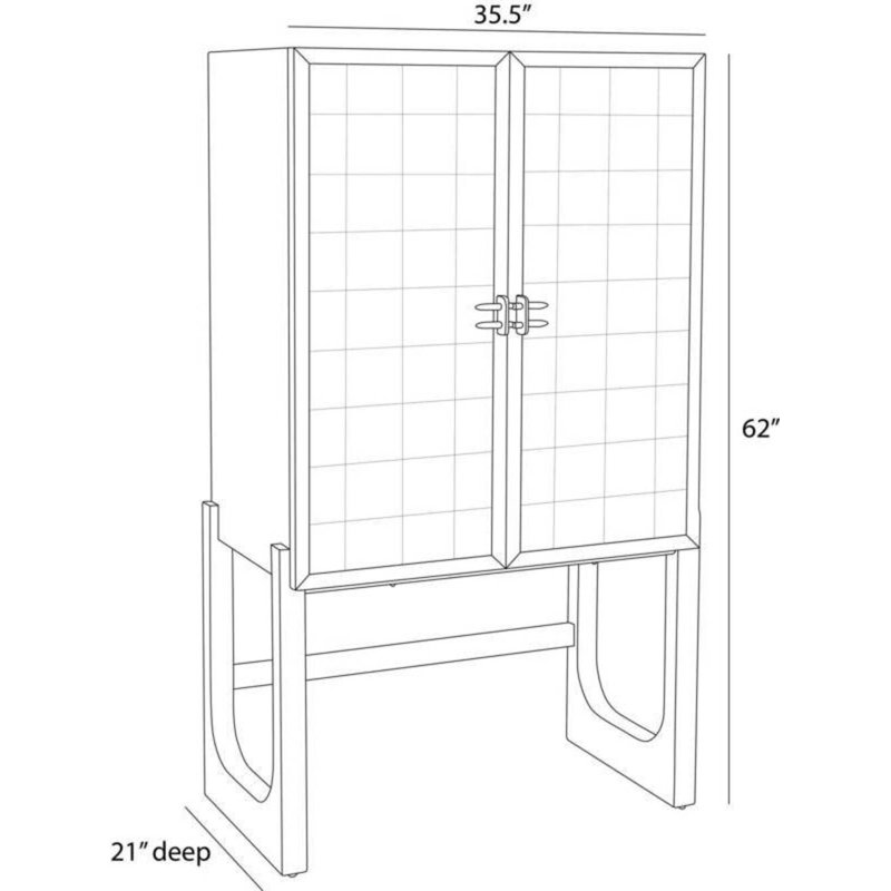 Jermaine Solid Wood Bar Cabinet