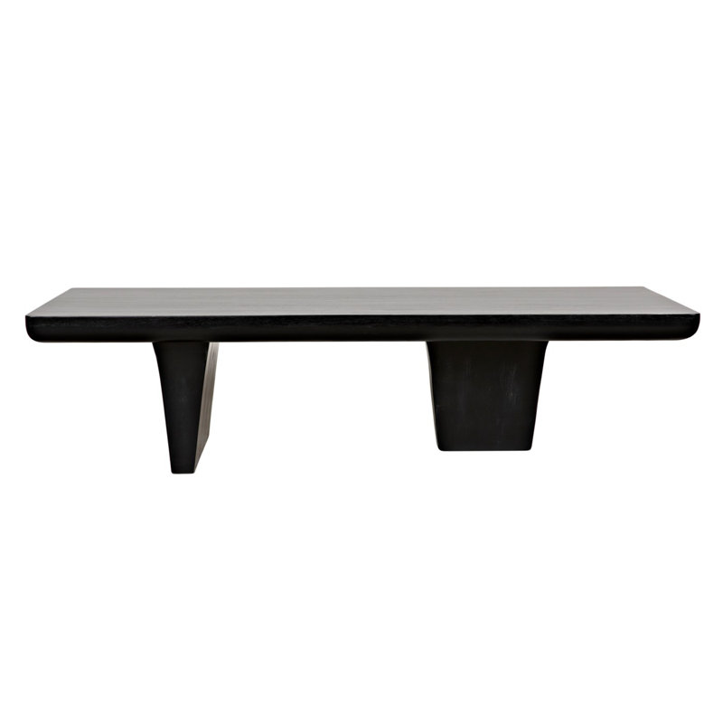 Ward Distressed Mindi Solid Wood Rectangular Coffee Table