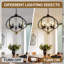 Lustre circulaire en verre 5 lumières-696806943