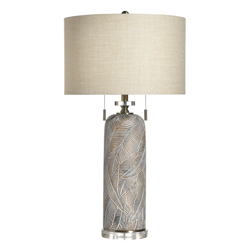 Lampe de table Sylvara sculptée en forme de feuille