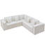 Canapé modulaire surdimensionné en forme de L 108 po en chenille désossée de 108 po, canapé modulaire surdimensionné à 5 places à assise profonde, sans assemblage-552617042