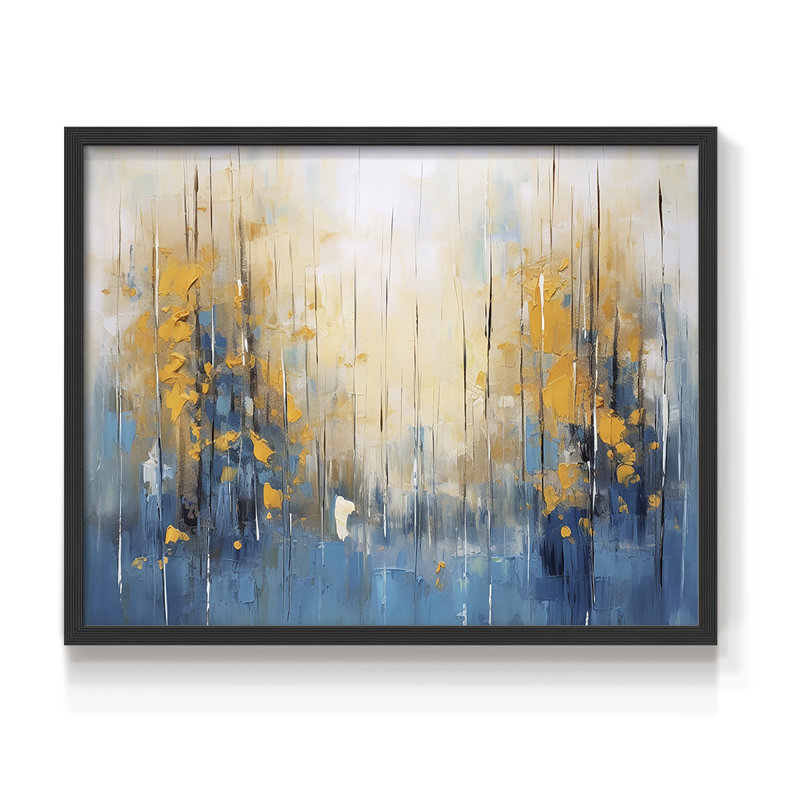 Abstrait, série Cxxxi, reproduction encadrée, Noir, noir, noir, noir, H 16 po x l 20 po
