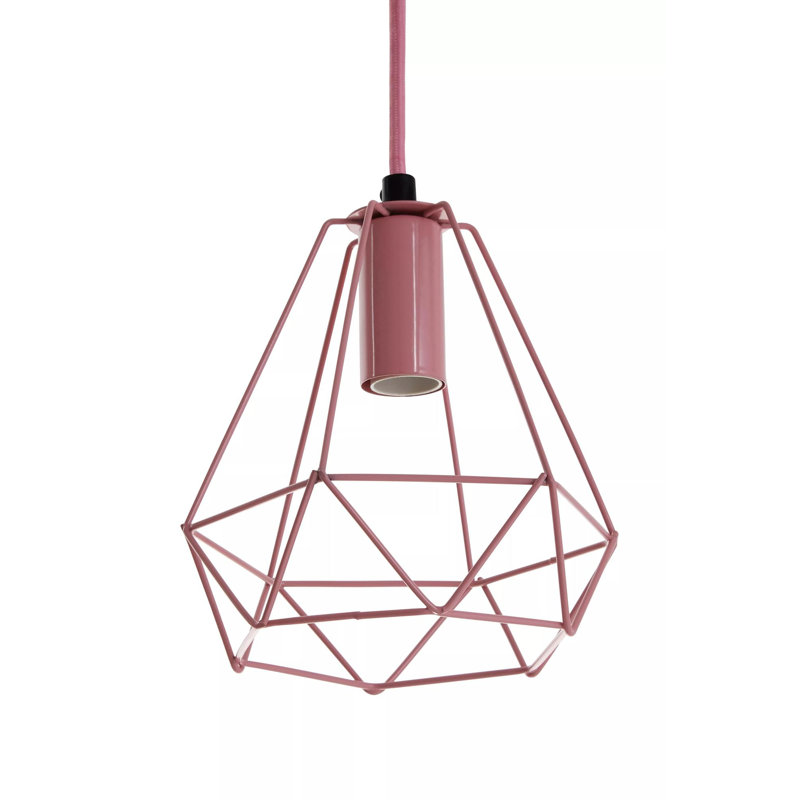 Rueben 1 - Light Geometric Pendant, Pink