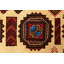 Tapis oriental vintage tribal beige et rouge 3X6 Vintage