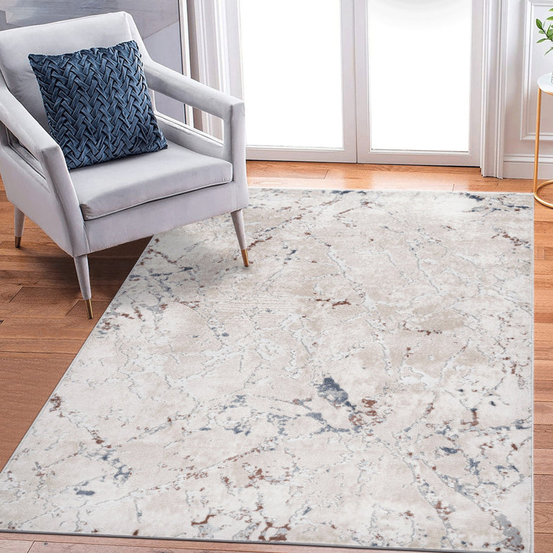 Lint-free, stylish, stain-resistant area rug, Rectangle 5'3" x 7'6"