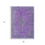 Tapis intérieur lavable à motif de médaillon 3 pi x 5 pi mauve