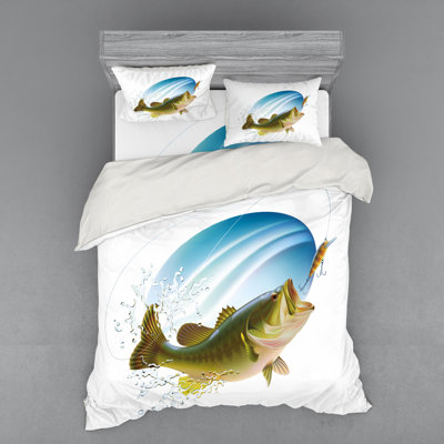 Fishing Coastal Duvet Cover