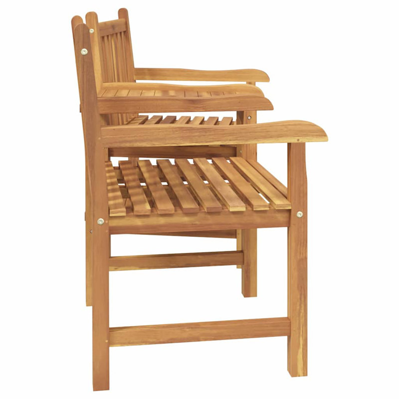 Chaise vidaXL en bois de teck massif brun 59,84 x 24,80 x 35,04