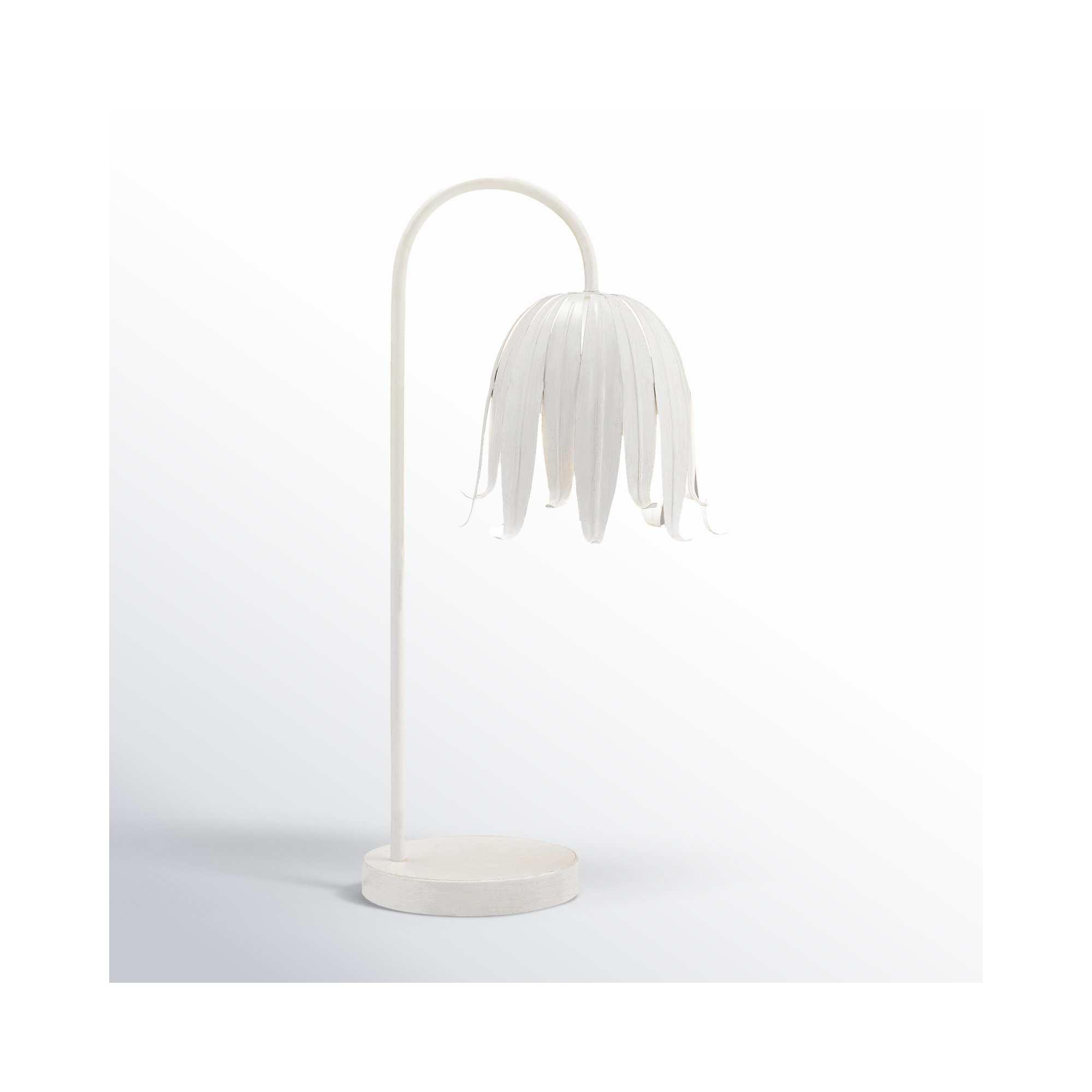 Kialani 23.63" Arched Steel Table Lamp, White
