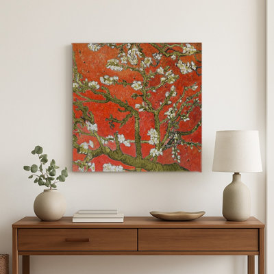 Amandiers en fleurs (1890) — Tableau carré mural en métal