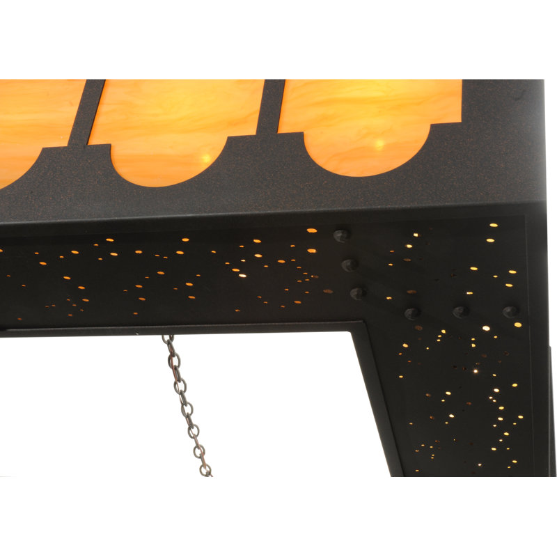 Rustic Lodge Acrylic Semi Flush Mount