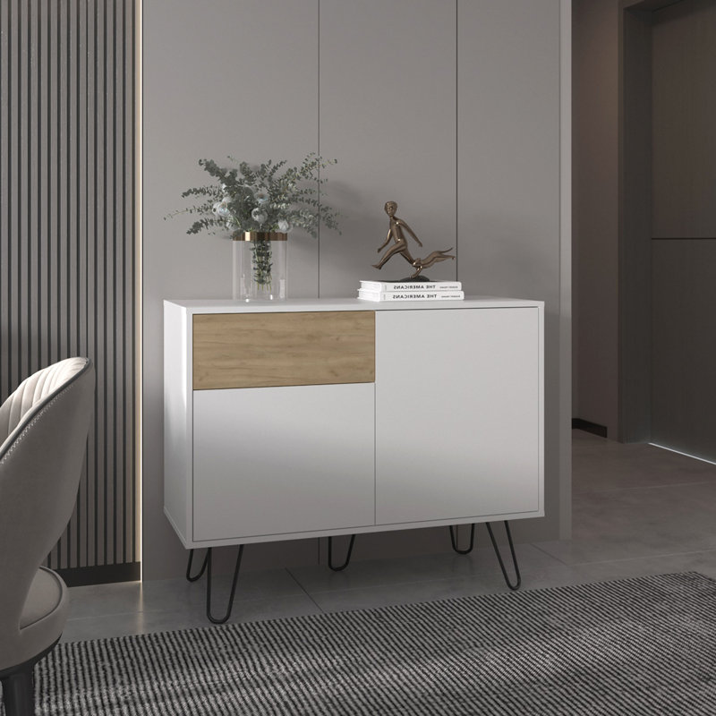 Sideboard, 2 Doors, 1 Drawer, 4 Shelves