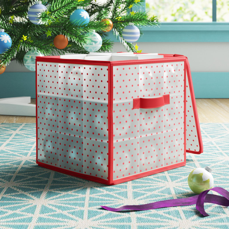 Rangement d'ornement H 12,2 po x l 12,2 po x P 12,2 po, Rouge