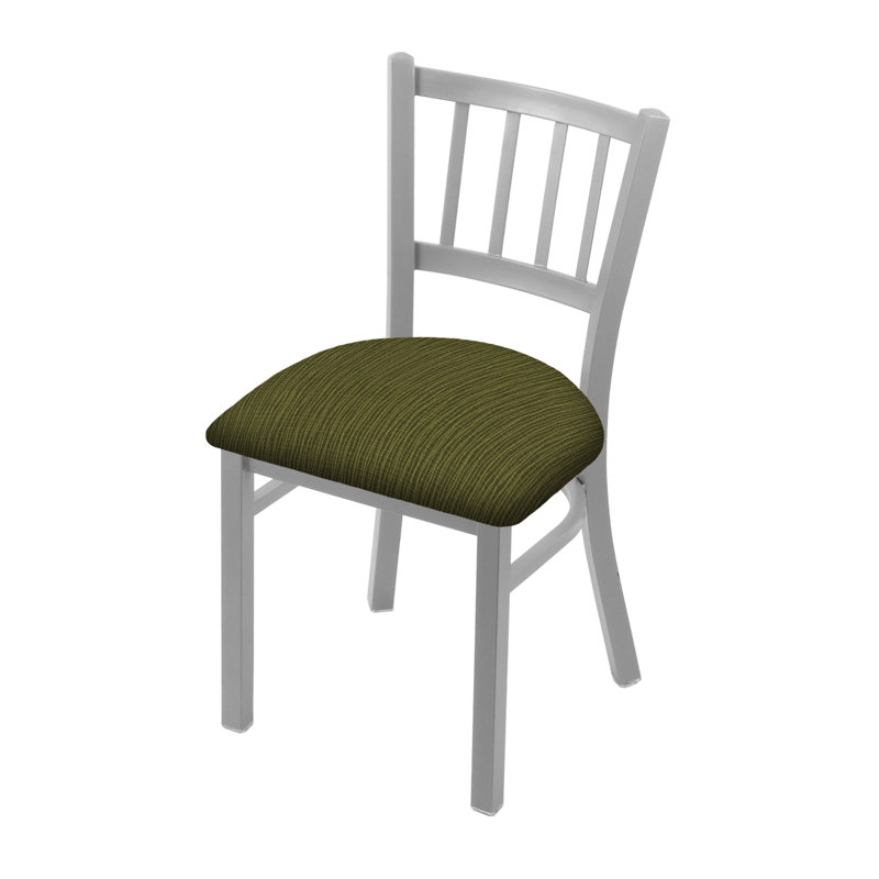 Chaise Contessa 610, Nickel anodisé, Tissu graphique perroquet