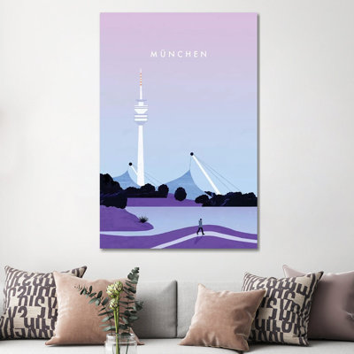 München 1 Piece Wrapped Canvas Wall Art