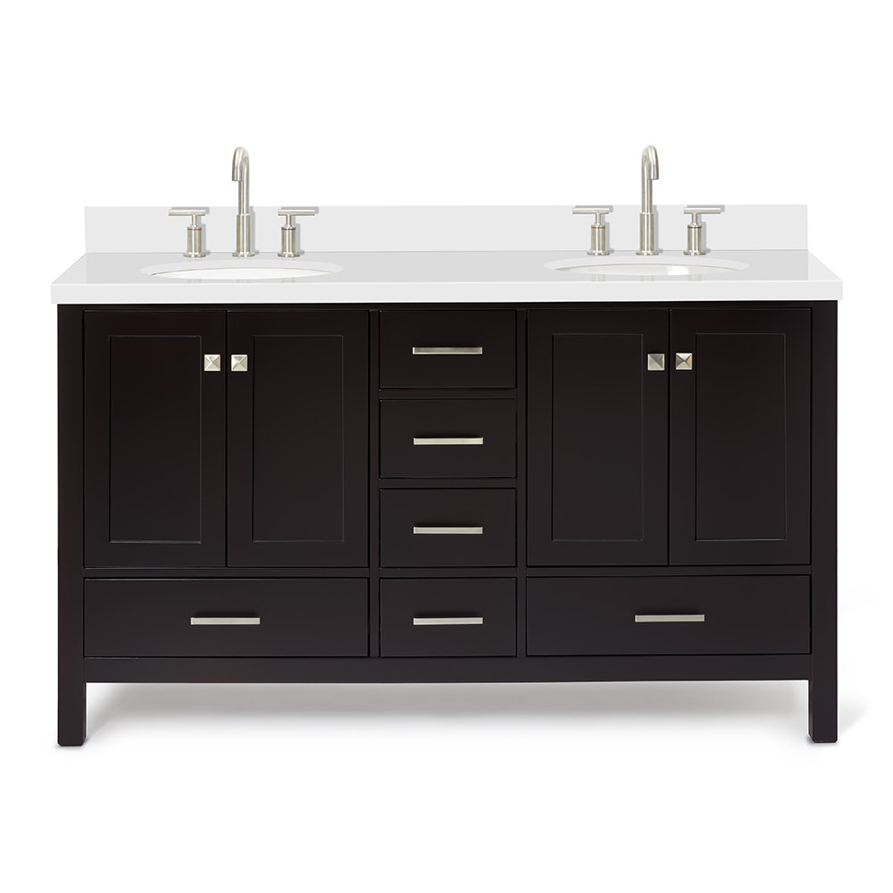 Ariel Bath Cambridge 61 In W X 22 In D X 35 In H Vanity In White ariel-bath-cambridge-61-in-w-x-22-in-d-x-35-in-h-vanity-in-white