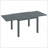 Outsunny Extendable Outdoor Dining Table, 41"- 83" Aluminum Frame Patio Table With Wood Effect Steel Top, Rectangle Expandable Patio Table For 6-8, Dark Gray