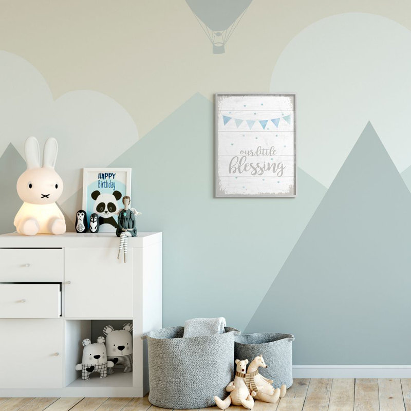 «Hannan Our Little Blessing Kids», art textuel, H 16 po x l 20 po, Estampe numérique Farmhouse