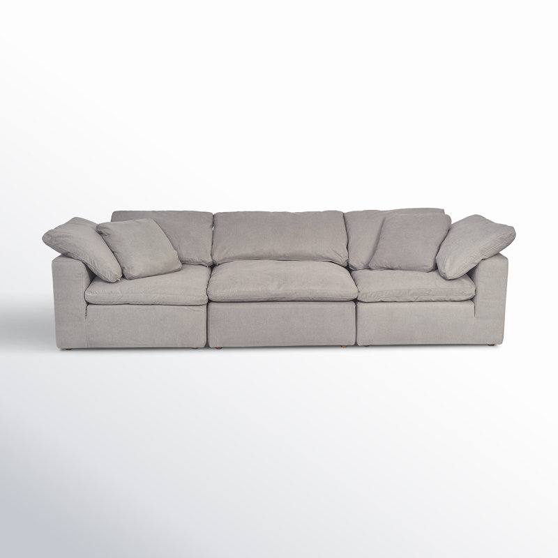 Clay MODULAR SOFA PERFORMANCE FABRIC LIGHT GREY, Light Gray