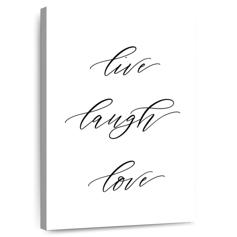 Tergel Minimalist Live Laugh Love, H 30 po x l 20 po