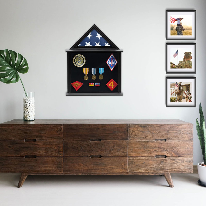 Solid Wood Display Case, 20.75" H x 16.5" W