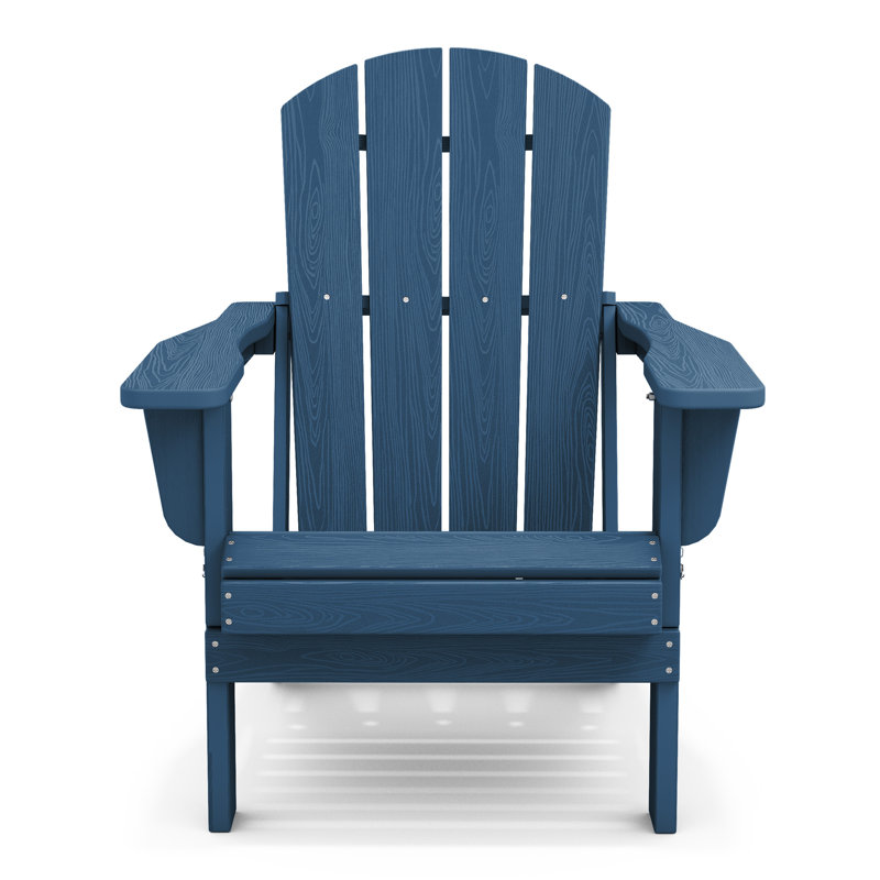Chaise Adirondack pliable en PEHD Clitheroe, Bleu