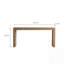 Console rectangulaire avec cadre en bois et pieds robustes