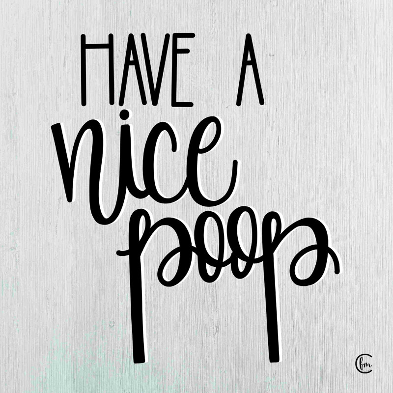 " Have A Nice Poop ", 12" H x 12" W, No, Wrapped Canvas