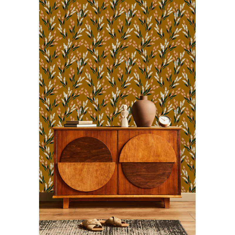Peel & Stick Floral Wall Mural, 2.08' W x 10.42' L