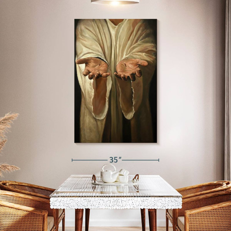 «Jesus Hands», reproduction sur toile, H 51 po x l 34 po x P 1,25 po