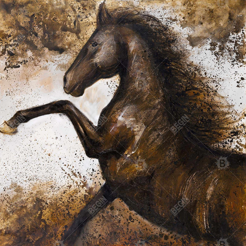 «Cheval se ruant dans le sol»