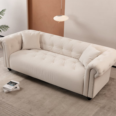 Rétro médiéval en blanc - 2 coussins en tissu Instructions de montage faciles Rétro avec coussins Cadre en bois robuste Conception de siège ergonomique Flair moderne