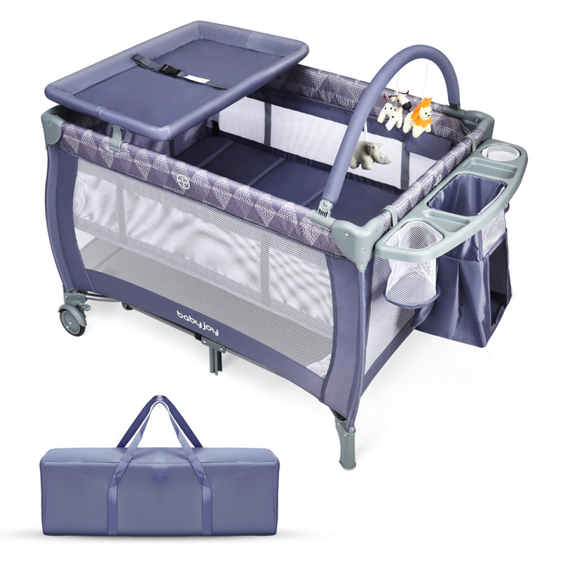 Cot Bed with Changer, Beige