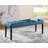 Sira Velvet Button Tufted Bench with Gold Metal Legs, Green
