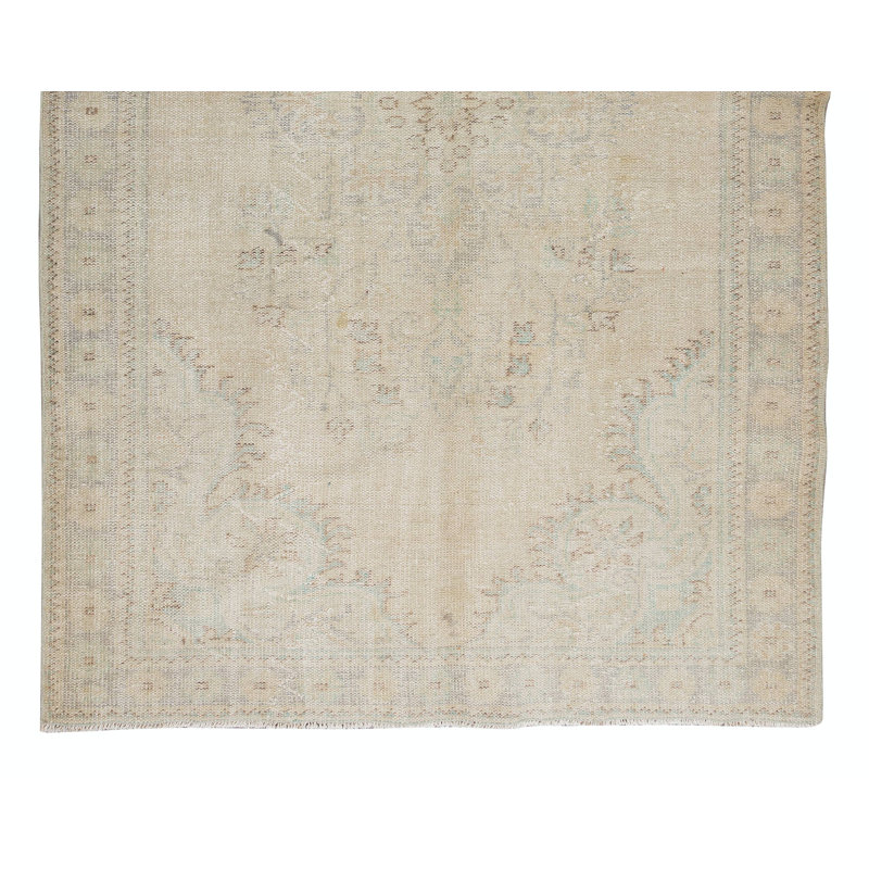 Tapis Oushak en laine fait à la main Sun Faded