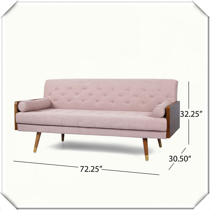 Canapé 3 places Mid-Century, Blush