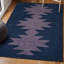 Tapis bleu marine / mauve lavable à la machine Katriel-1975248011