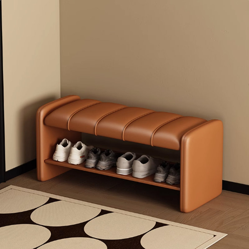 Home Shoe Stool, Orange