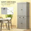 Armoire de cuisine de style moderne avec lumières DEL, tablettes de porte, tiroir et tablettes réglables-490367920
