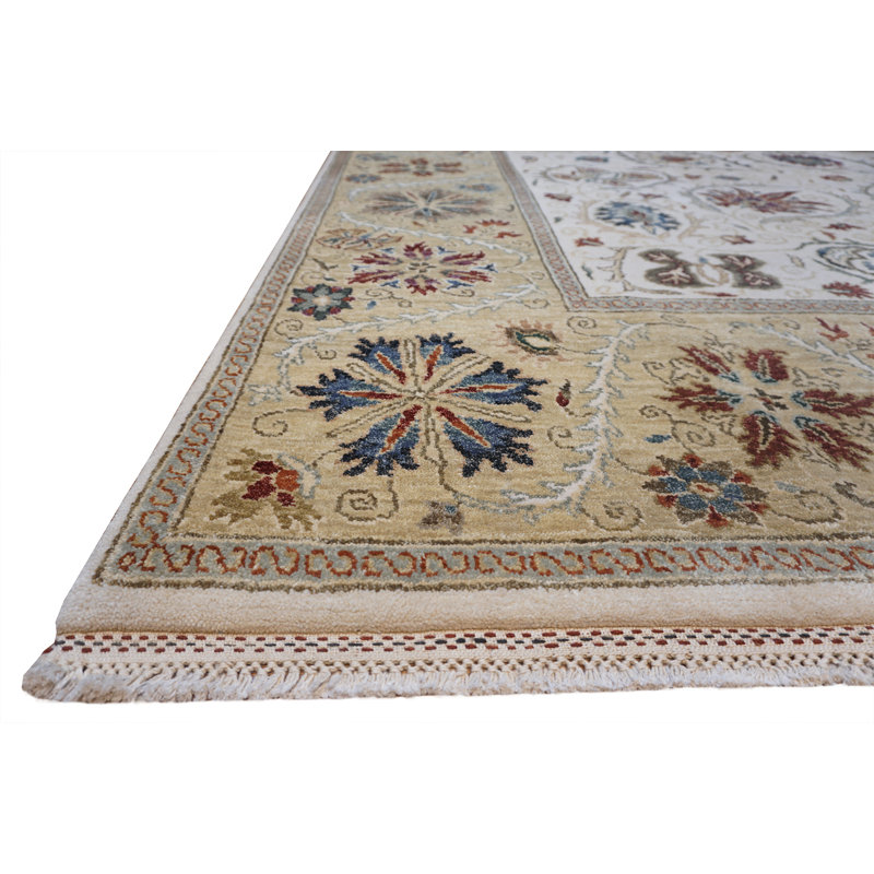 Suzani Hand Knotted Wool Area Rug, Rectangle 9' x 12'