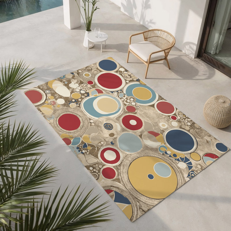 Dynamic Beam Indoor And Outdoor Area Rug, Rectangle 5' x 7'