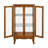 43" Classic Lighted Curio Cabinet With Mirrored Reflection & 3-Tier Adjustable Glass Shelving (Available In Cherry & Oak)-1273115538