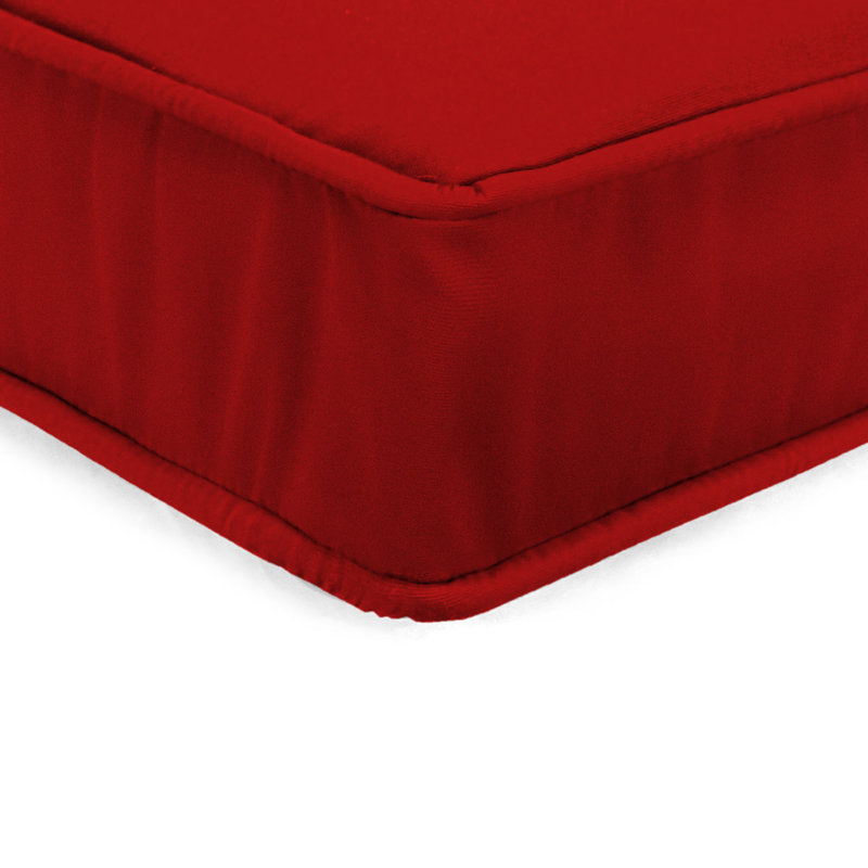 Sunbrella 23" x 22" Outdoor Deep Seat Cushion Set with Ties and Welt, Canvas Logo Red