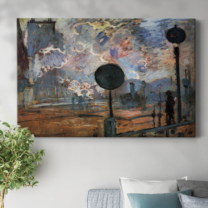 Outside the station Saint-Gallery Wrapped Canvas, 18" H x 27" W