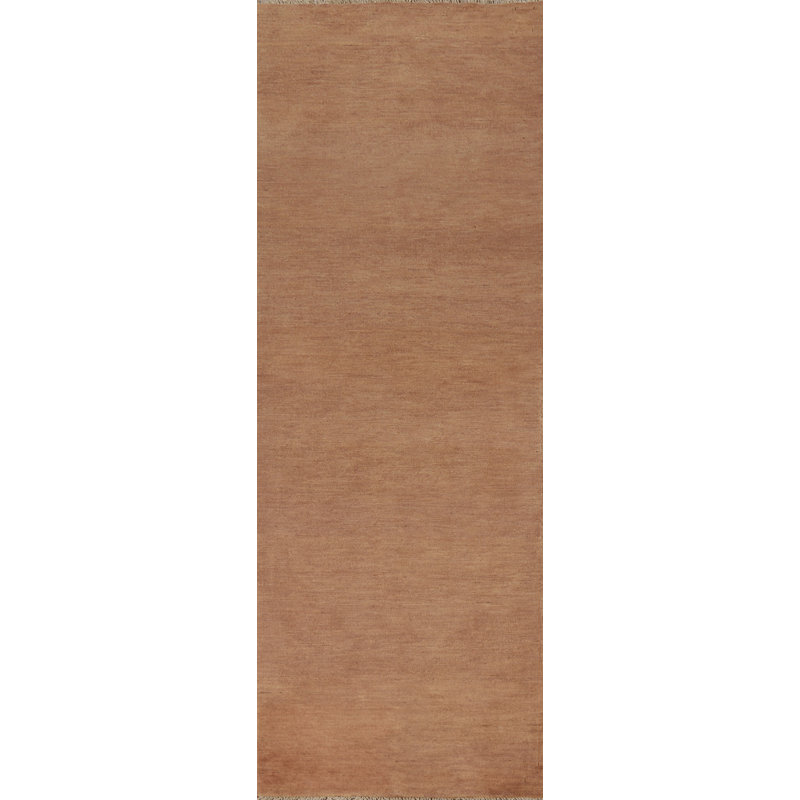 Brown Gabbeh Modern Runner Rug 3x10