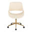 Chaise de bureau rembourrée en similicuir Najrin-974507023-980894812