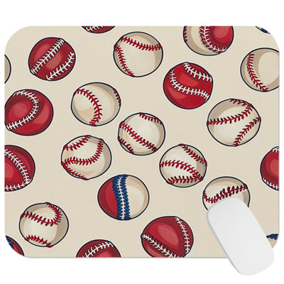 Sports Baseball Pattern III Children's Gaming Cute Office Laptop Desk Pad Gift Mat Square Rectangle Non-Slip Mousepad