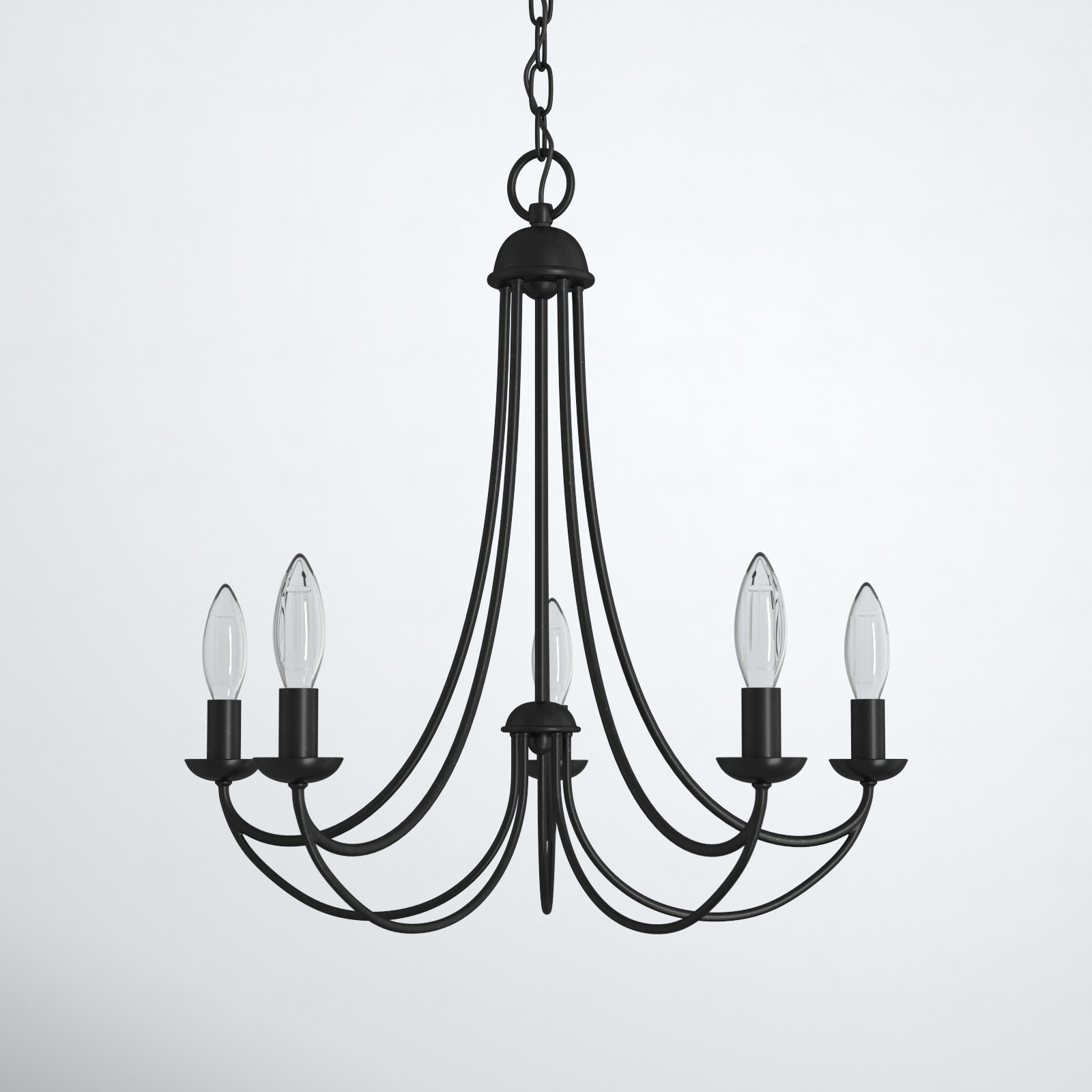 Metal Chandelier, 5 Light