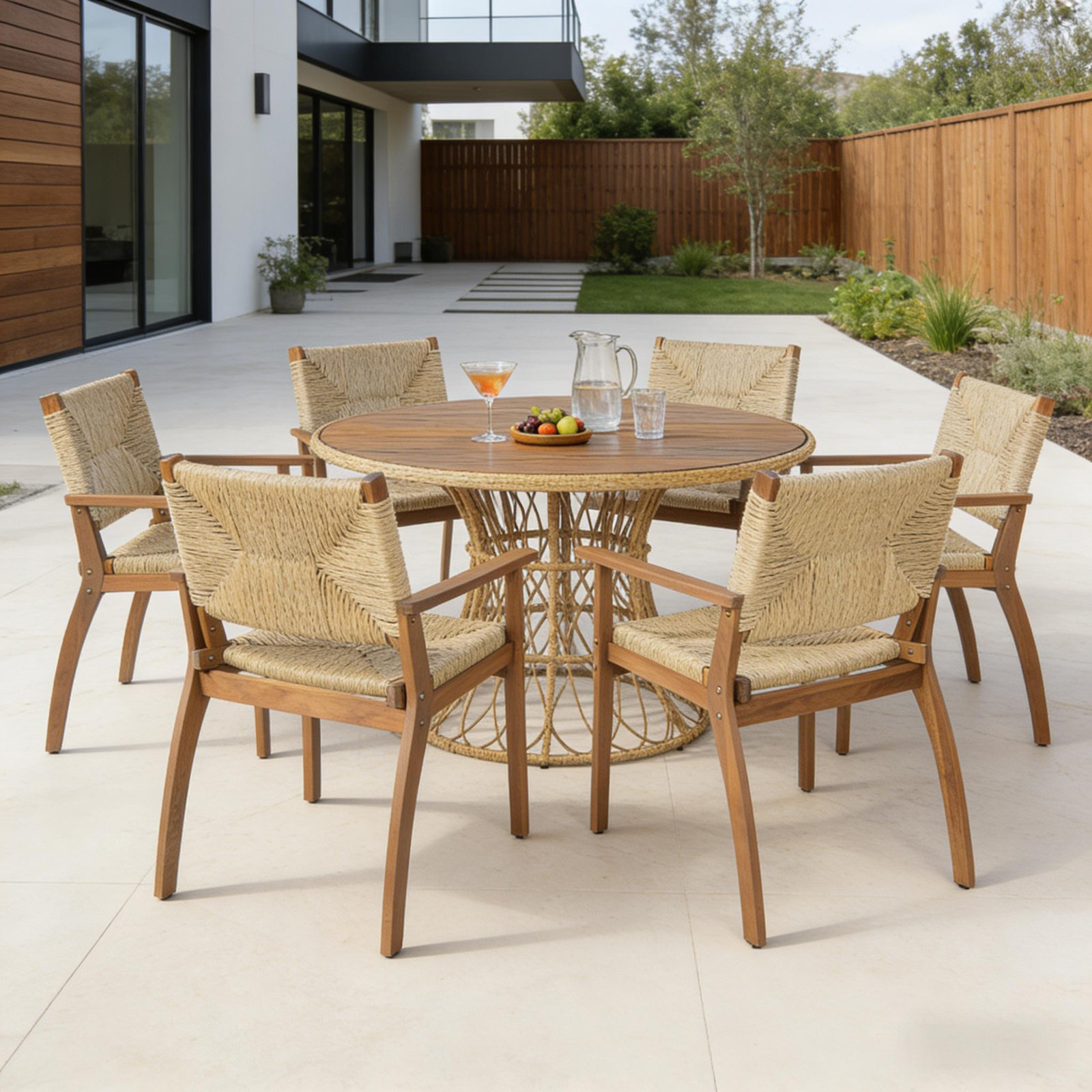 47" Acacia Patio Bistro Table, Teak